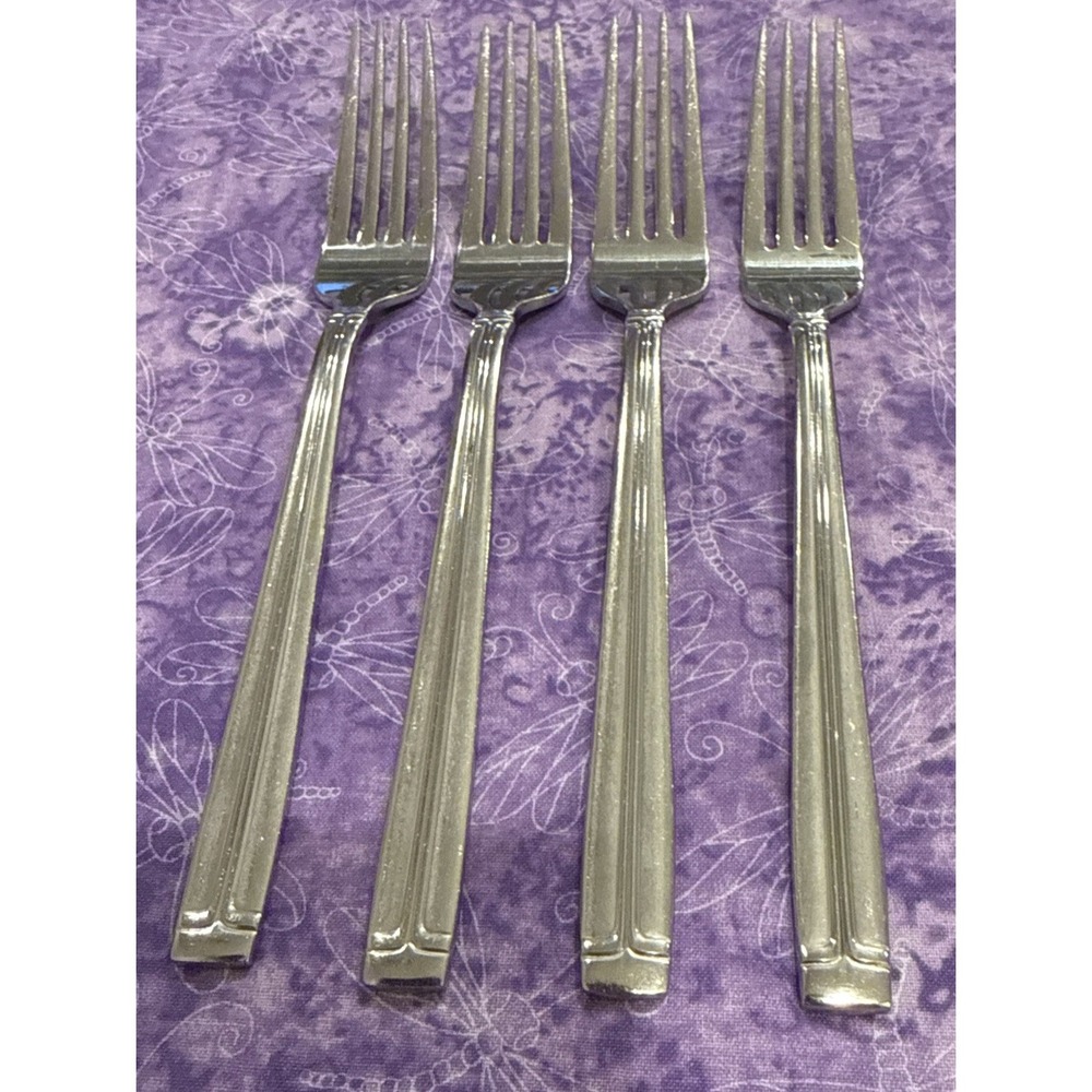 Wallace WAS244‎ Stainless Steel Flatware Dinner Forks Fork Set Of 4
